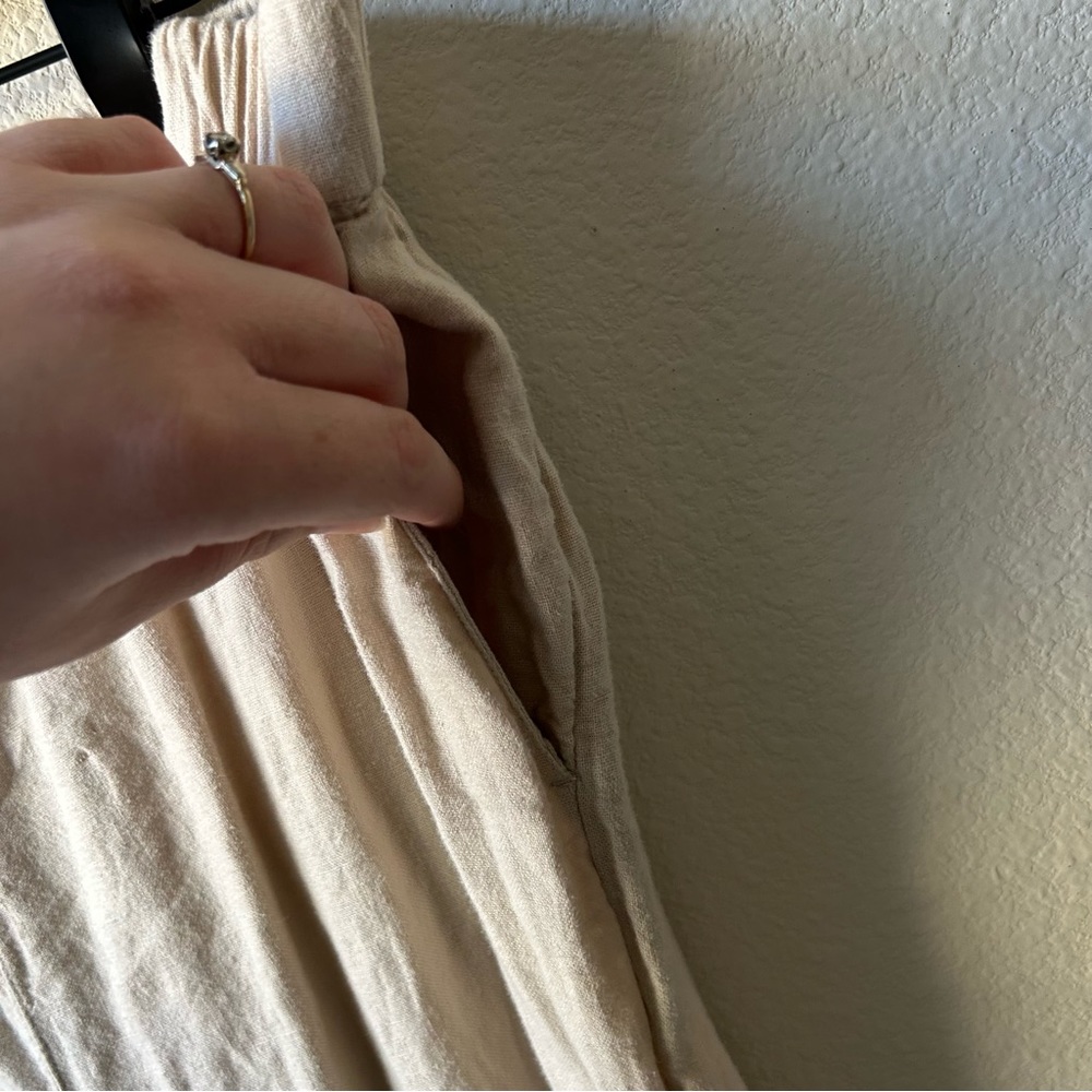 Abercrombie & Fitch Linen Wide Leg Pants with Side Slits - Picture 7 of 10